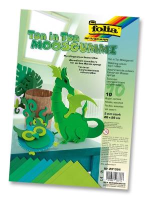 Opakowanie Arkusze piankowe 20x29cm miks zielony (10szt)