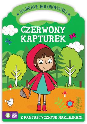 Bajkowe kolorowanki. Czerwony Kapturek. Autor: Agnieszka Matz. SmakLiter.pl Okładka książki Bajkowe kolorowanki. Czerwony Kapturek