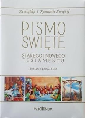 Okładka książki Biblia Tysiąclecia mała TW (komunia, komiks)