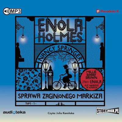CD MP3 SPRAWA ZAGINIONEGO MARKIZA ENOLA HOLMES TOM 1. Autor: Nancy Springer. SmakLiter.pl Okładka książki CD MP3 SPRAWA ZAGINIONEGO MARKIZA ENOLA HOLMES TOM 1