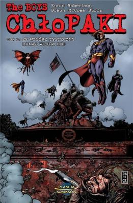 Chłopaki T.11 Ze wzgórz tysięczny runął wojów huf. Autor: Garth Ennis, Braun Russ. SmakLiter.pl Okładka książki Chłopaki T.11 Ze wzgórz tysięczny runął wojów huf