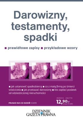 Darowizny testamenty spadki. Autor: Michalczuk Damian. SmakLiter.pl Okładka książki Darowizny testamenty spadki