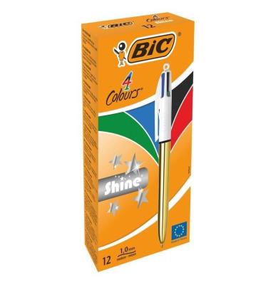 Opakowanie Długopis 4 colours Shine gold BIC (12szt)