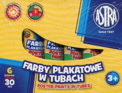 Opakowanie Farby plakatowe tuba 30 ml zielona jasna 6 sztuk