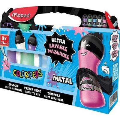 Opakowanie Farby Superpower 5x75ml metalic MAPED