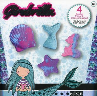 Opakowanie Girabrilla Syrenka zestaw musujących bomb kąpielowych
