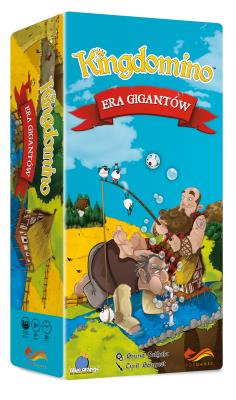 GRA KINGDOMINO ERA GIGANTÓW. Autor: Bruno Cathala. SmakLiter.pl Okładka książki GRA KINGDOMINO ERA GIGANTÓW