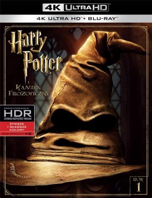 Harry Potter i Kamień Filozoficzny (2 Blu-ray) 4K. Autor: Chris Columbus. SmakLiter.pl Okładka książki Harry Potter i Kamień Filozoficzny (2 Blu-ray) 4K