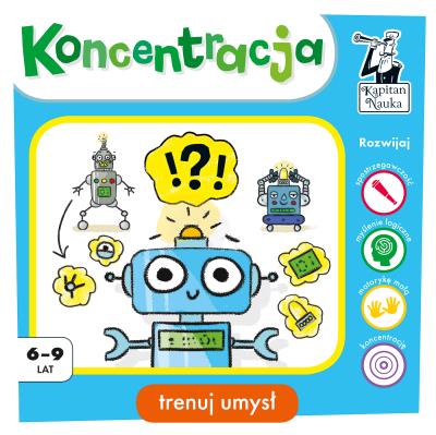 Kapitan Nauka. Gra Koncentracja. Autor: MAGDALENA PRZEDNICZEK, JOLANTA ZAGRAJEK. SmakLiter.pl Okładka książki Kapitan Nauka. Gra Koncentracja