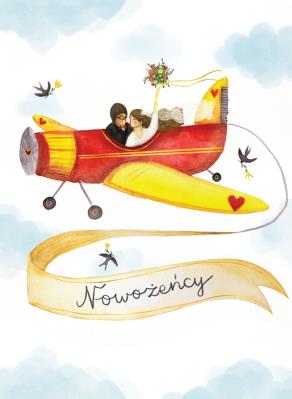 Opakowanie Karnet B6 Ślub - Samolot