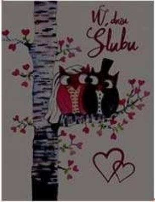 Opakowanie Karnet B6 Ślub - Sowy