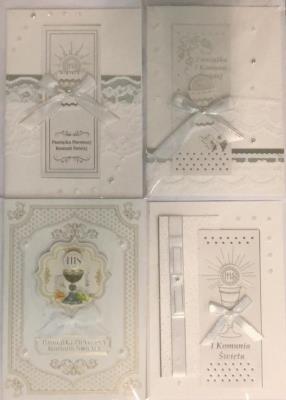 Opakowanie Karnet Komunia ręcznie robiony C5 + koperta