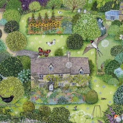 Opakowanie Karnet kwadrat z kopertą Cottage View