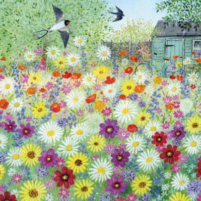 Opakowanie Karnet kwadrat z kopertą Flower Garden