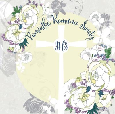 Opakowanie Karnet Swarovski kwadrat CL101_SG Komunia Krzyż