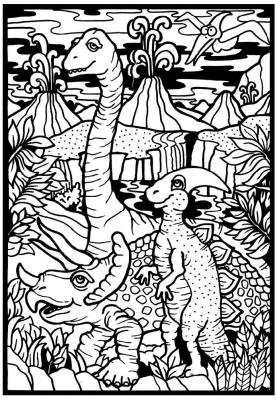 Opakowanie Kolorowanka Welwetowa 29,7x21 Dinozaury