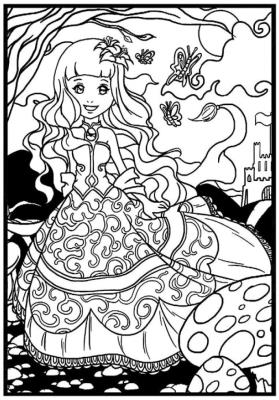 Opakowanie Kolorowanka Welwetowa 29,7x21 Księżniczka