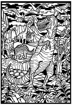Opakowanie Kolorowanka Welwetowa 29,7x21 Tyranozaur