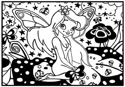 Opakowanie Kolorowanka Welwetowa 29,7x21 Wróżka