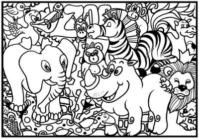 Opakowanie Kolorowanka Welwetowa 29,7x21 ZOO