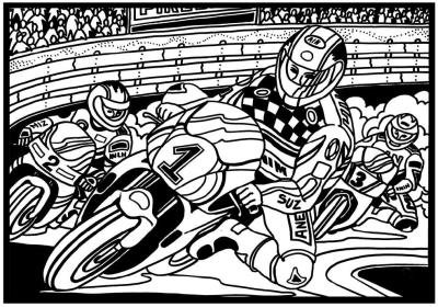 Opakowanie Kolorowanka Welwetowa 29,7x21 Żużel