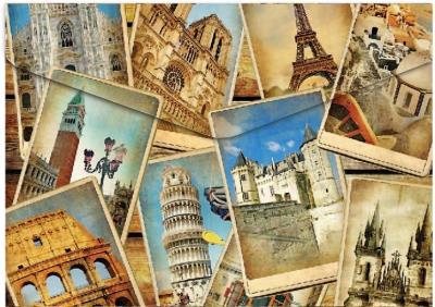 Opakowanie Koperta A4 na napę z nadrukiem Cities