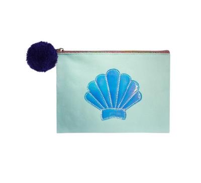 Opakowanie Kosmetyczka turkusowa holograficzna Muszla