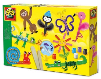 Kreatywna zabawa - Zwierzątka na patyczkach. Wydawca: SES NL. SmakLiter.pl Opakowanie Kreatywna zabawa - Zwierzątka na patyczkach