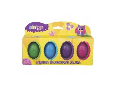 Opakowanie Kredki dla dzieci Jajka 4 kolory STRIGO