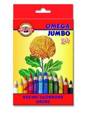 Opakowanie Kredki Omega Jumbo 24 kolory
