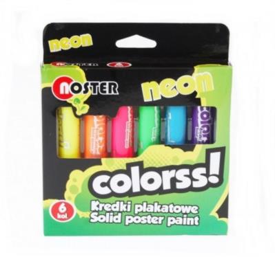 Kredki plakatowe 6kol.neon. Autor: .. SmakLiter.pl Okładka książki Kredki plakatowe 6kol.neon
