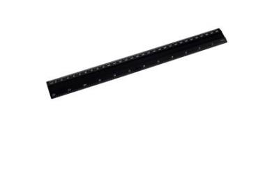 Opakowanie Linijka aluminiowa czarna 30 cm D.RECT