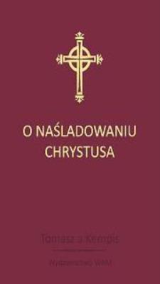 Okładka książki O Naśladowaniu Chrystusa - bordo