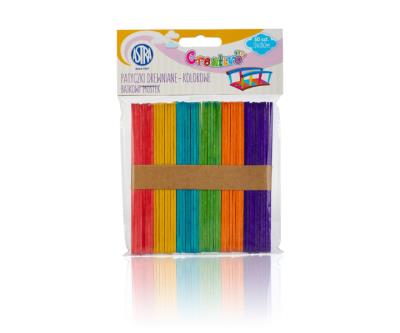 Opakowanie Patyczki drewniane kolorowe Bajkowy mostek 50 sztuk