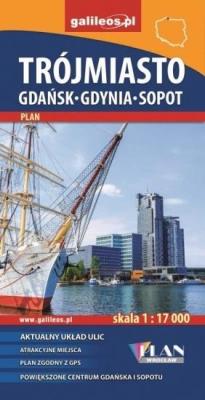 Okładka książki Plan -Trójmiasto. Gdańsk-Gdynia-Sopot 1:17 000 w.2