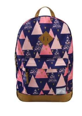 Opakowanie Plecak Różowe Trójkąty granatowy