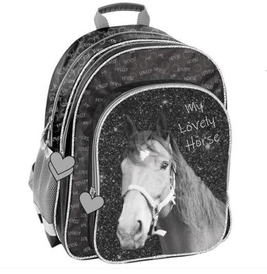 Opakowanie Plecak szkolny Horse czarno-szary