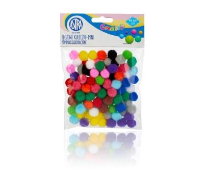 Opakowanie Pompony dekoracyjne 15mm - Tęczowe kuleczki ASTRA