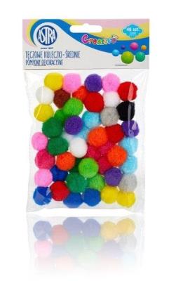 Opakowanie Pompony dekoracyjne 20mm - Tęczowe kuleczki ASTRA