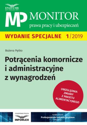 Potrącenia komornicze i administracyjne z wynagrodzeń. Autor: Pęśko Bożena. SmakLiter.pl Okładka książki Potrącenia komornicze i administracyjne z wynagrodzeń