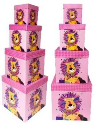 Opakowanie Pudełko składane lew (11x11x11) ROZETTE