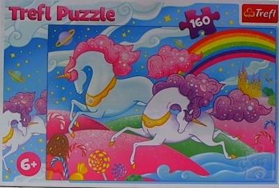 Opakowanie Puzzle 160 Galopujące jednorożce TREFL