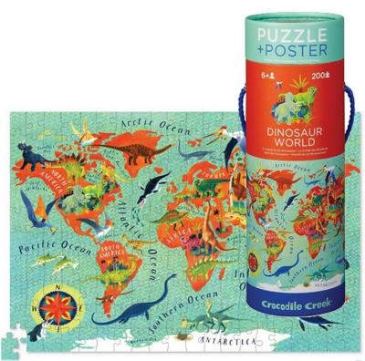 Opakowanie Puzzle 200 Świat dinozaurów z plakatem