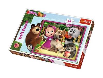 Puzzle 24 maxi Masza i Niedźwiedź TREFL. Wydawca: Trefl. SmakLiter.pl Opakowanie Puzzle 24 maxi Masza i Niedźwiedź TREFL