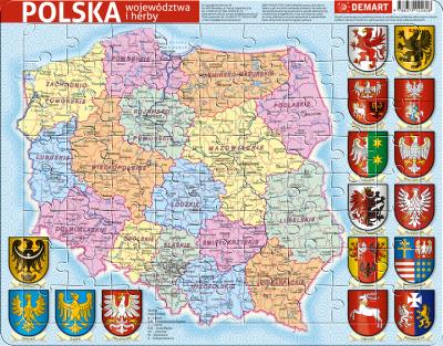 Okładka książki PUZZLE RAMKOWE POLSKA ADMINISTRACYJNA