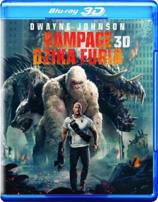 Rampage. Dzika furia (2 Blu-ray) 3D. Autor: Brad Peyton. SmakLiter.pl Okładka książki Rampage. Dzika furia (2 Blu-ray) 3D