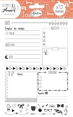 Opakowanie Stempelki w Arkuszu Plan Dnia Francuski