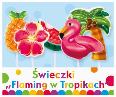 Opakowanie ŚWIECZKI PIKERY FLAMING W TROPIKACH 5 SZTUK PF-SPFT