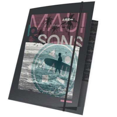 Opakowanie Teczka A4 z gumką Maui and Sons 5 sztuk