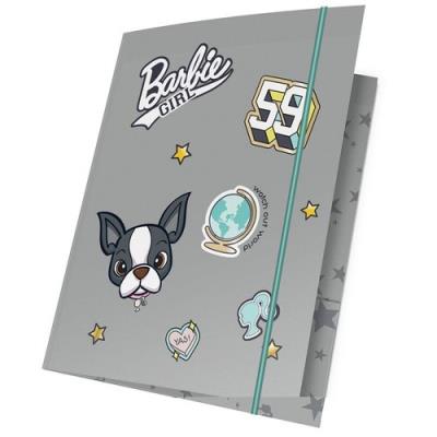 Opakowanie Teczka z gumką A4 Barbie szara 15 sztuk